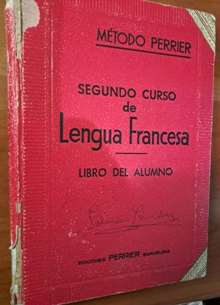 Libro antiguo - Segundo curso de Francés - Perrier