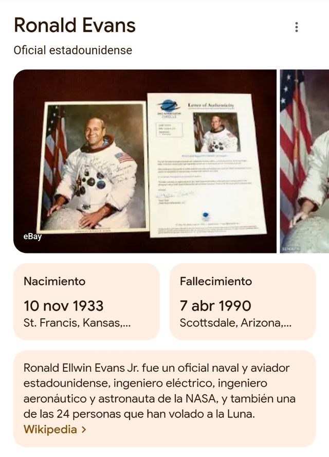 Foto original dedicada del Apolo 11