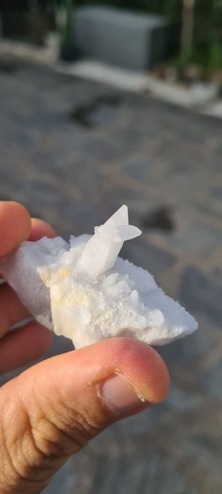 Minerali Collezione Cristallo Calcite su Marmo