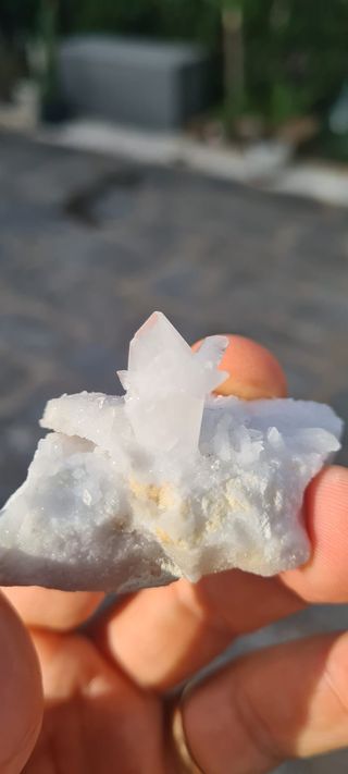 Minerali Collezione Cristallo Calcite su Marmo