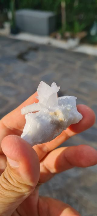 Minerali Collezione Cristallo Calcite su Marmo