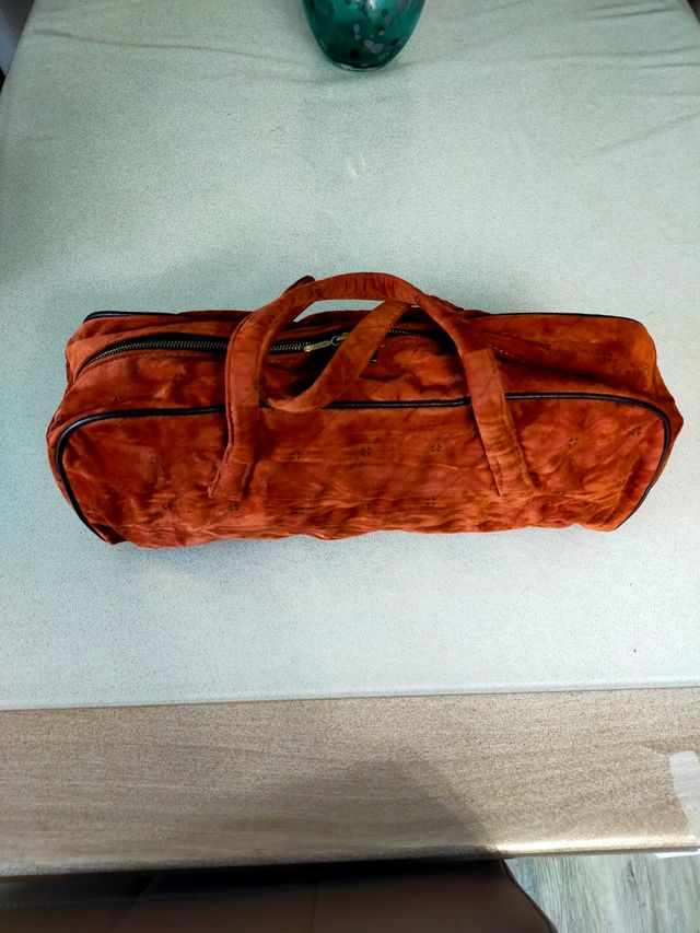 Borsetta marrone scamosciata