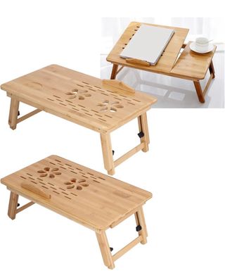 Mesa plegable de bambú para PC