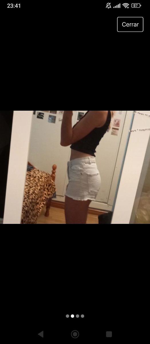 Pantalones cortos vaqueros blancos Zara