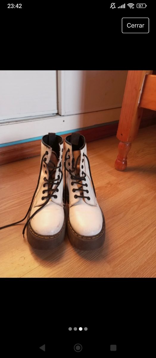 Botas martins blancas plataforma