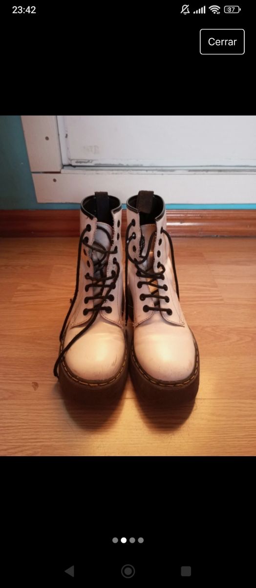 Botas martins blancas plataforma