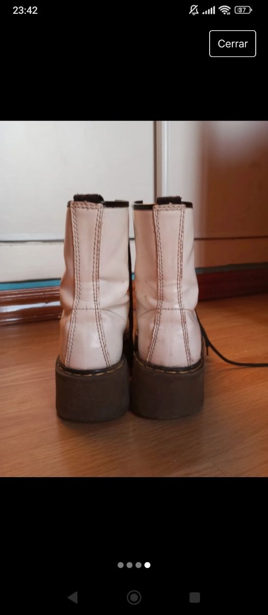 Botas martins blancas plataforma