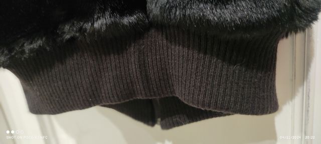 Chaleco de pelo y punto marrón. Nuevo