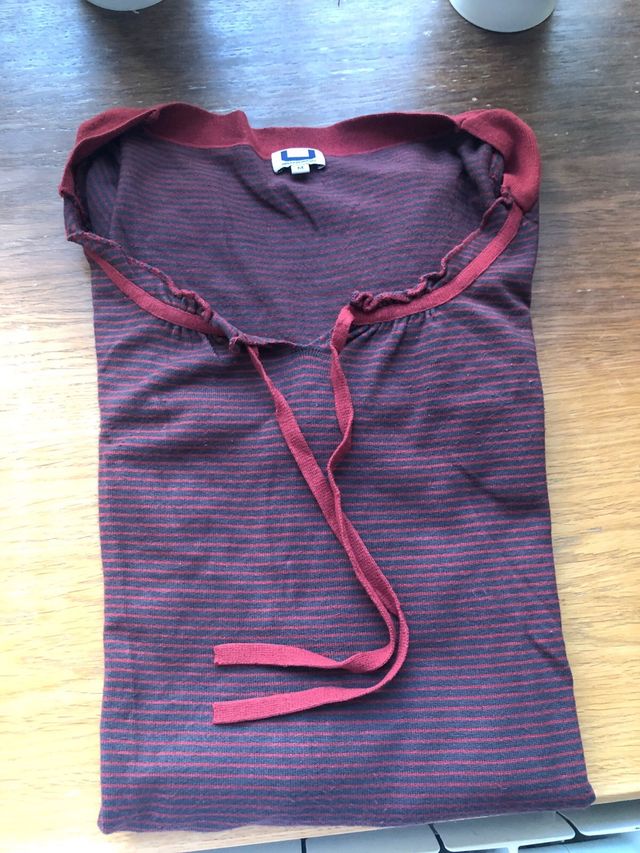 Vestido de punto a rayas