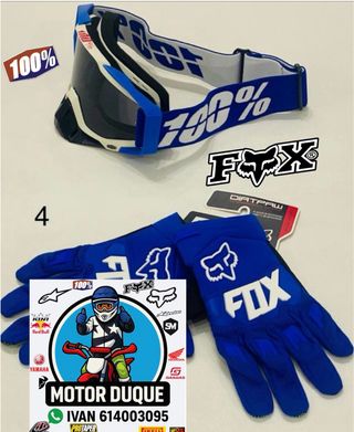Guantes y gafas bici mtb enduro y cross