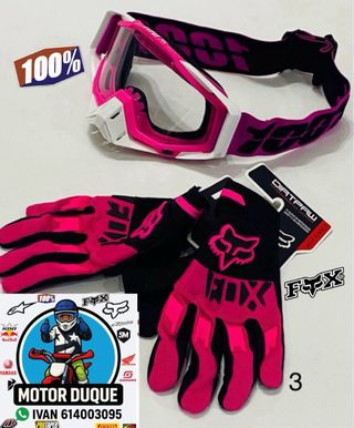 Guantes talla s fox y gafas bici 100% mtb