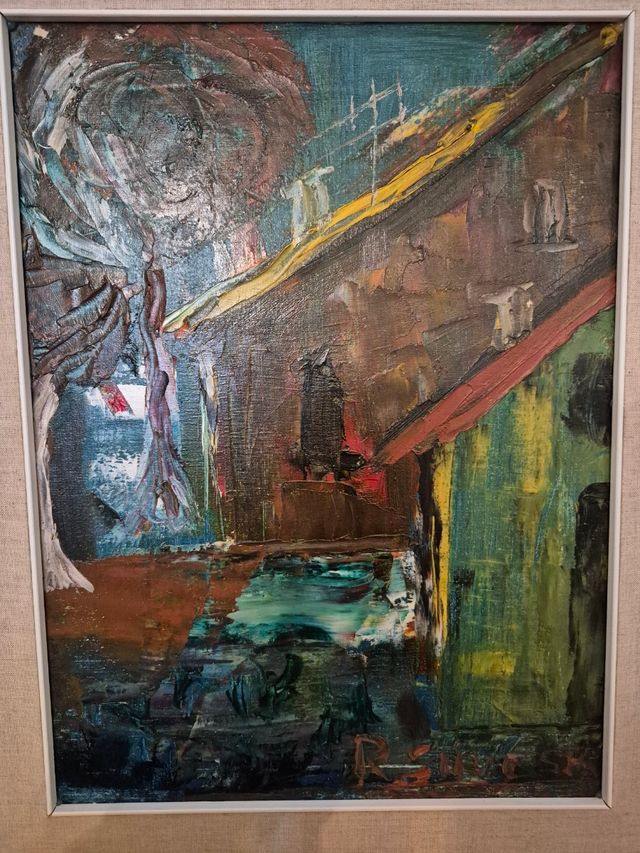 Quadro olio su tela anni 50