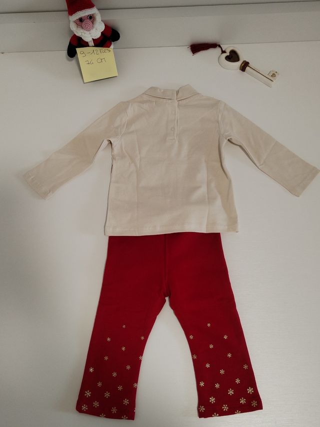 Completo natalizio nuovo 9-12 mesi.