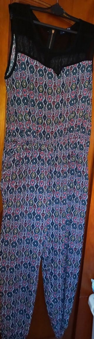 Mono largo estampado de mujer.