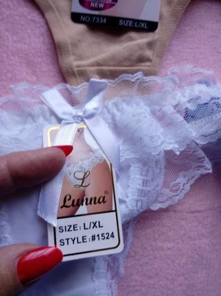 Lote dos tangas de encaje L/XL