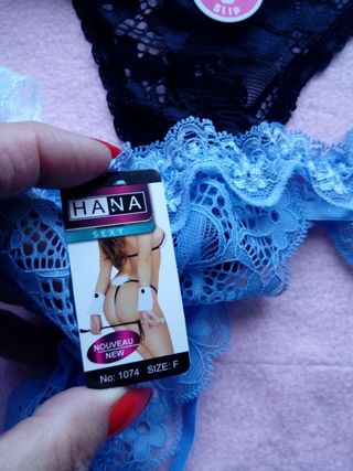 Lote dos tangas de encaje L/XL
