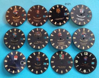 1021 - Lotto 12 rari quadranti militari mm. 28 per