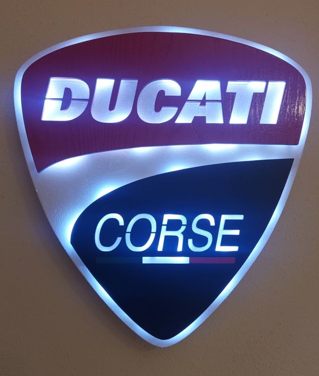 Logo ducati luce led