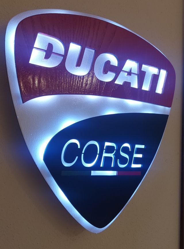 Logo ducati luce led