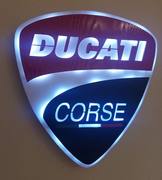 Logo ducati luce led