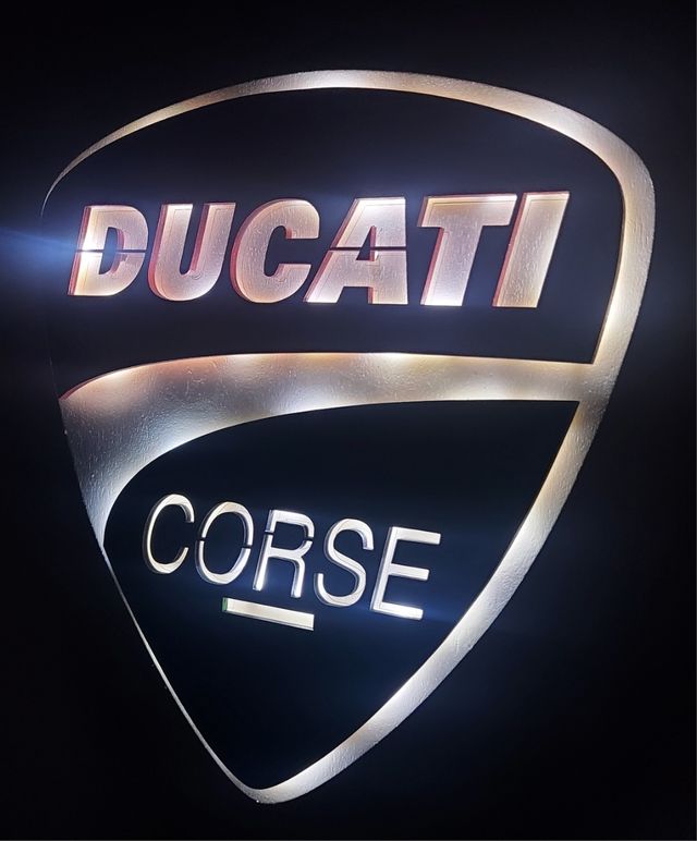 Logo ducati luce led