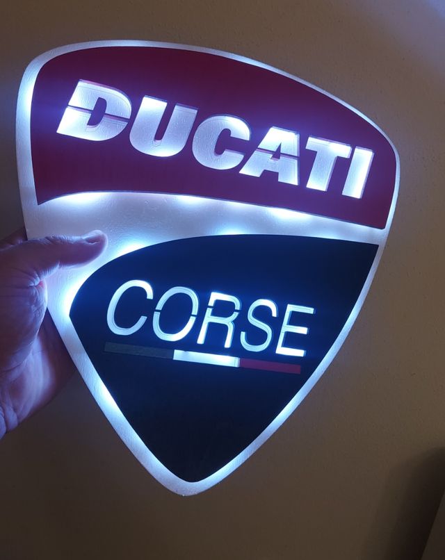 Logo ducati luce led