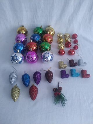 Lote de decoración adornos árbol de Navidad