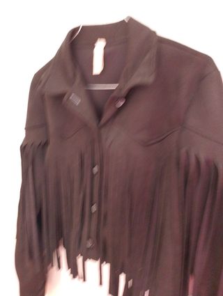 Giacca nera con frange