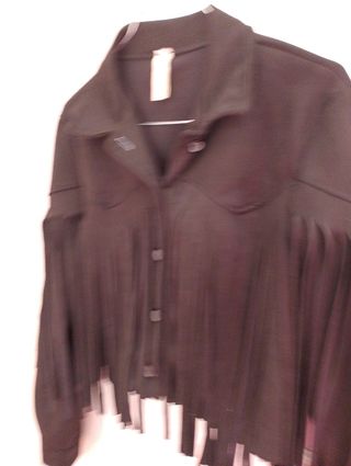 Giacca nera con frange