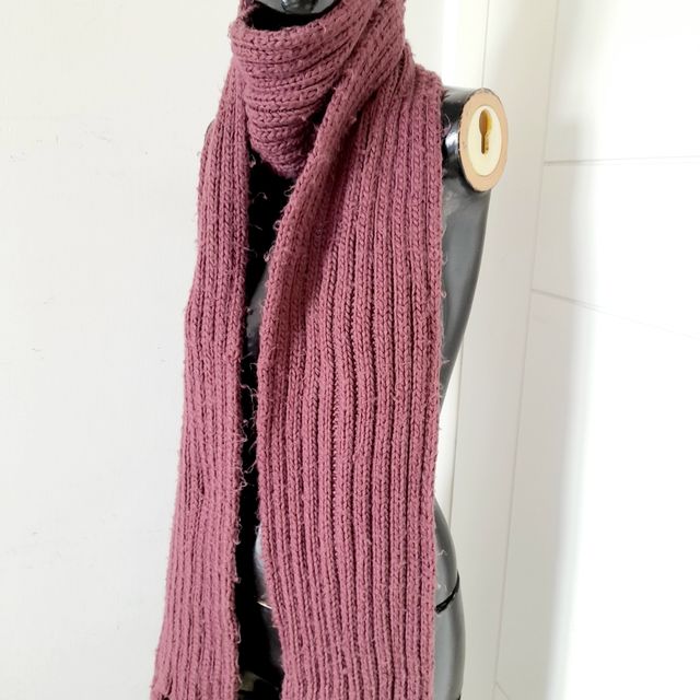 Sciarpa invernale lana borgogna chiaro