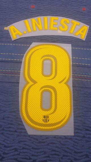 Nameset completo #8 INIESTA per maglia Barcelona