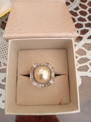 ANILLO DE PLATA CON PERLA
