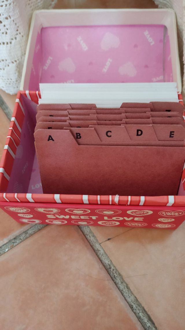 Archivador pequeño fichas