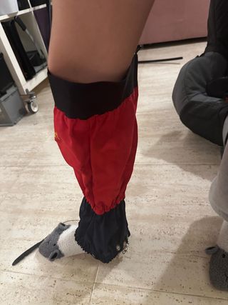 polainas de alta montaña, cable de acero no correa