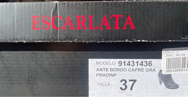 Botines granates/burdeos de ante. Nº 37