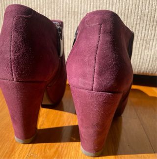 Botines granates/burdeos de ante. Nº 37