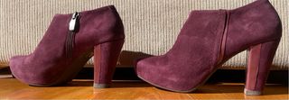 Botines granates/burdeos de ante. Nº 37