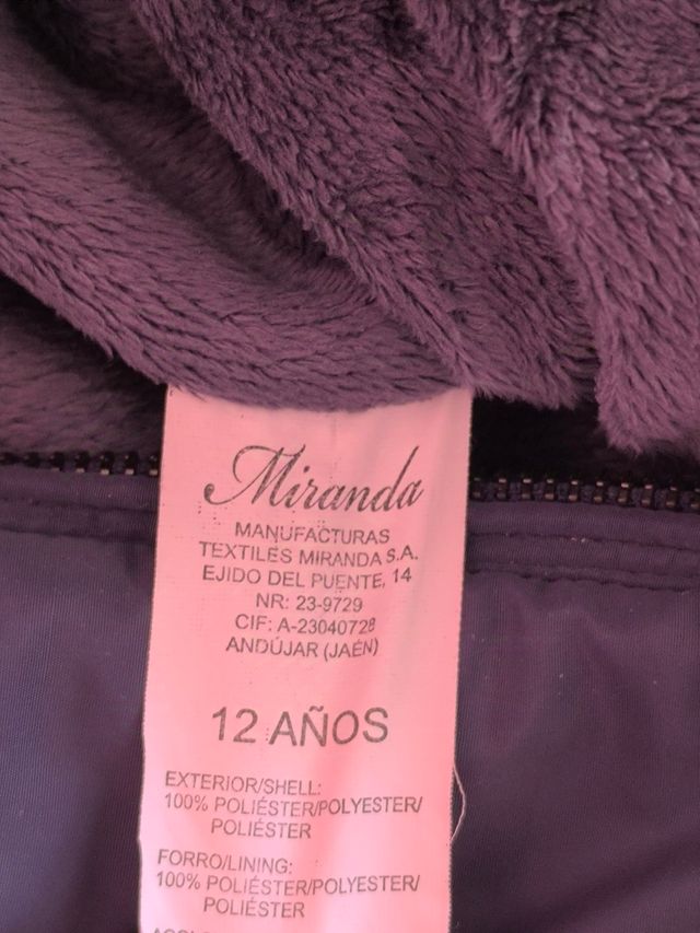 Lote por 7e Abrigos largos Niña Talla: 12 años