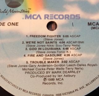 LP vinilo Steve Jones "Fire and gasoline"