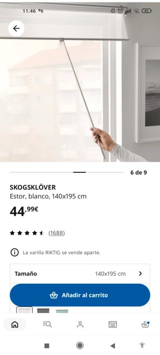 Store Ikea beige SKOGSKLÖVER