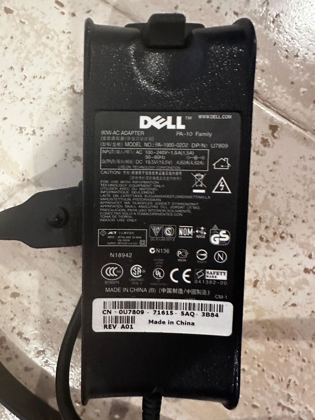 carfador portatil Dell 19,5V 90w EU enchufe