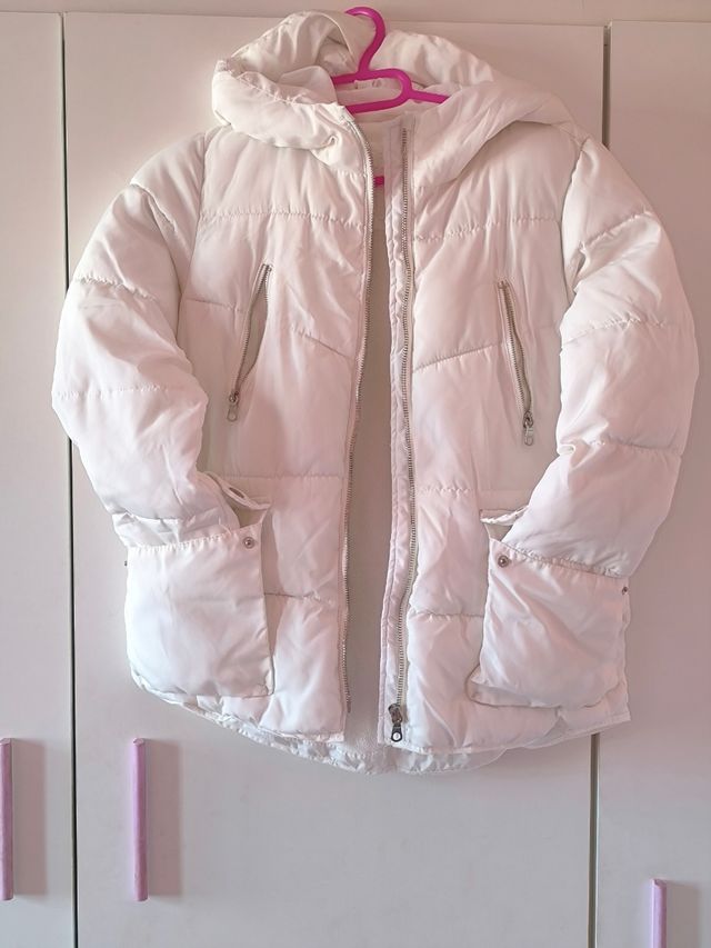 Abrigo blanco  Zara Girls Talla: 9 años /134cm