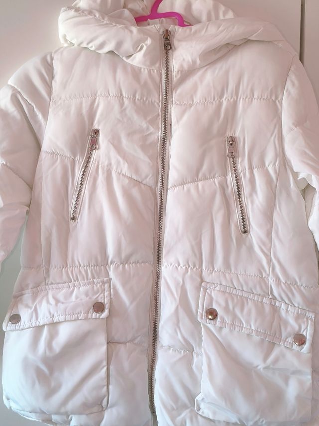 Abrigo blanco  Zara Girls Talla: 9 años /134cm