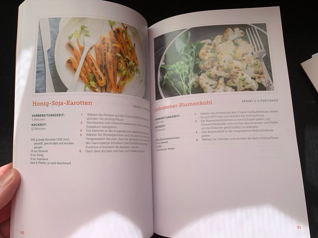 Libro de recetas Cosori Air Fryer francés y alemán