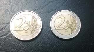 2 EURO GRECIA 2002 CON S E SENZA S NELLA STELLA