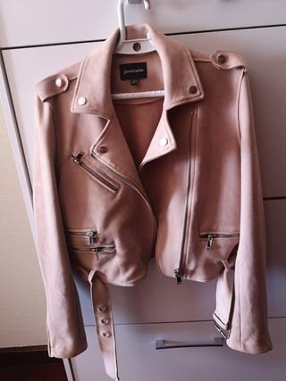 Chaqueta biker de ante