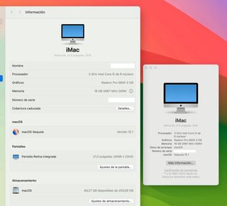 iMac retina 4K, 21,5 pulgadas, 2019