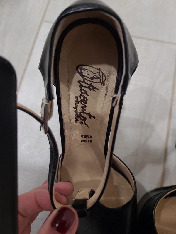 Scarpe donna tacco alto plateau vera pelle, 37