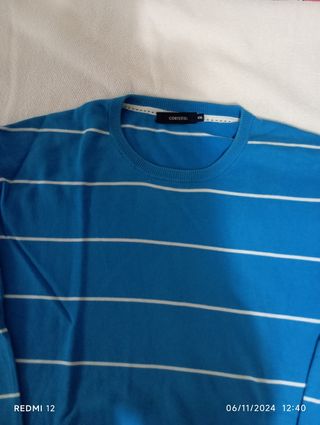 Jersey azul a rayas 