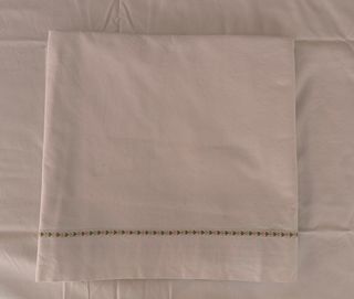 Sábanas algodón antiguo con cenefa